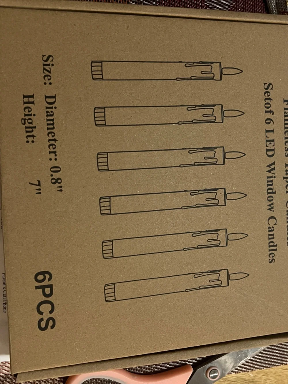 Flameless Taper LED Window Candles - Ivory (6 Pack)